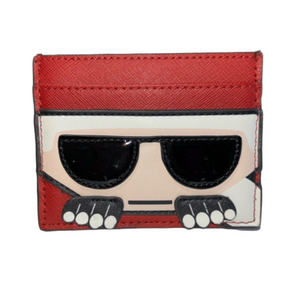 Karl Lagerfeld Card Holder, EUC, NCO, 4x3, Red